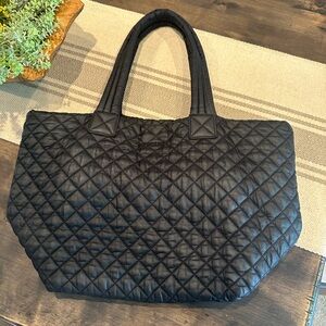 MZ Wallace Quilted Black Nylon Tote